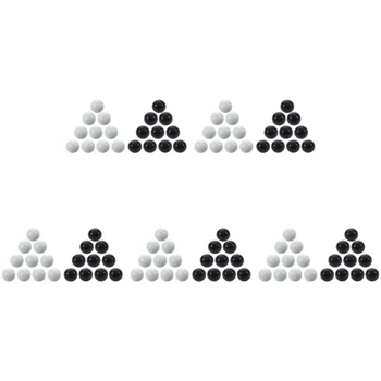 100 Adet Mermerler 16Mm Cam Mermerler Knicker Cam Topları Dekorasyon Renk Nuggets Oyuncak Siyah Ve Beyaz