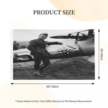 Eddie Rickenbacker Ww1 Amerikan Hava Ace Savaşı Cehennem Mağaza Dubleks Baskı Tek Bayrak Dekorasyon İçin