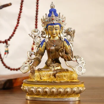 Yüksek dereceli Yaldız Buda heykeli Asya Nepal Tibet tapınağı korusun güvenli sağlıklı ıyi şanslar Bodhisattva Beyaz Tara GUAN YİN buda