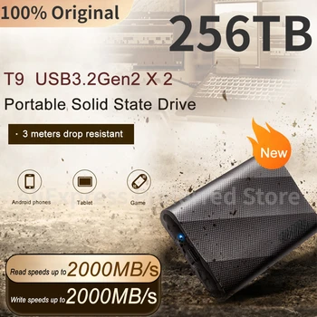 Taşınabilir SSD T9 1TB 2TB 4TB Harici SSD NVMe USB 3.2 Gen2X2 Tip-C Tip-A Harici Katı Hal Sürücü Dizüstü Masaüstü için PS5