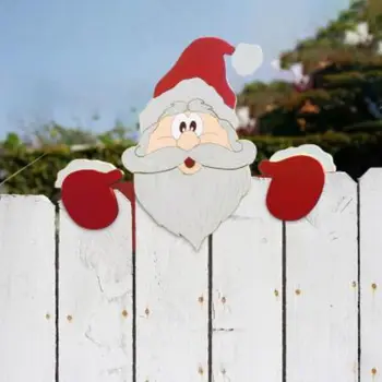 Noel Baba Kardan Adam Ren Geyiği Penguen Şekilli Noel çit Dekorasyon Yard Süsler Kapalı Açık Festivali Parti Malzemeleri