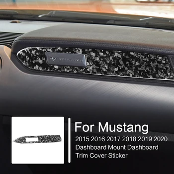 Mustang 2015 için 2016 2017 2018 2019 2020 Dashboard Dekorasyon Kapak Sticker Çıkartması Trim Araba Aksesuarları Dövme Karbon Fiber