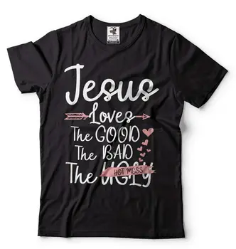 İsa Gömlek İsa Seviyor İyi Kötü Sıcak Karışıklık Gömlek İsa Unisex Tee