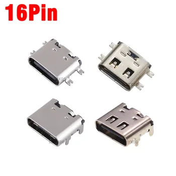 10-20 adet Tip C 16Pin soketli konnektör USB 3.1 DIP SMT Plug-in Kurulu Dişi Yerleştirme PCB Tasarımı İçin DIY Yüksek Akım Şarj