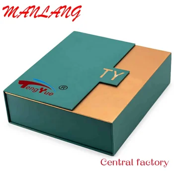 Özel Customluxury kişiselleştirilmiş özel logo turuncu nakliye mıknatıslı katlanabilir ambalaj kağıdı hediye kutusu çekici