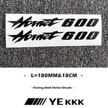 2X180MM Motosiklet Kaporta Kabuk Hub Kafa Kabuk Yakıt Tankı Sticker Çıkartma Beyaz Siyah Honda Honda CB600F Hornet 600