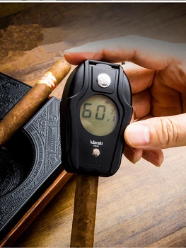 Puro Nem Ölçer Tütün Higrometre Cep Sigara Nem Dedektörü Yoğunluklu Dijital Sigara Nem LCD Aksesuarları Gadget