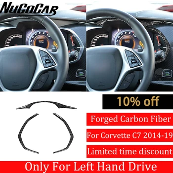 Dövme Karbon Fiber Araba İç Dashboard Kilometre Çerçeve Çıkartması Paneli Kapak Trim Çıkartmalar Chevrolet Corvette İçin C7 2014-2019