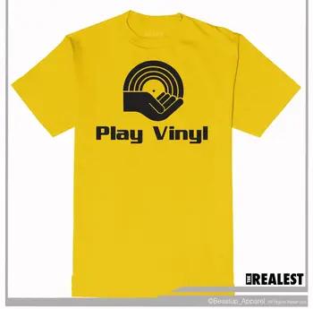 Oyun Vinil Dj Logo T Shirt Klasik Hip Hop Dj Teknikleri 1200 Pikap