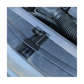 Karbon Fiber Motor kaput kilidi koruma kapağı Trim Dodge Challenger 2009-2021 için