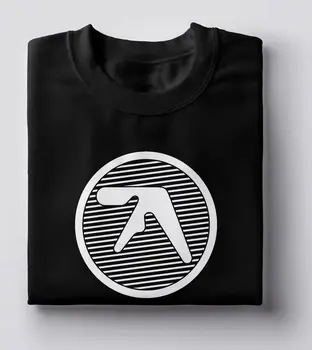 Aphex Ikiz Hattı Logo T Gömlek Techno Dans Müzik Electronica Ortam-Beyaz