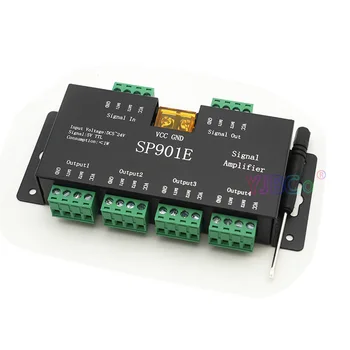 SP901E SPI sinyal amplifikatörü Tekrarlayıcı WS2812B WS2811 Adreslenebilir RGB Piksel LED Şerit Programlanabilir Matris panel aydınlatma, 5V-24V