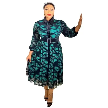 2023 Zarif Afrika Elbiseler Kadınlar için Yeni Sonbahar Afrika Giyim Artı Boyutu Düğün Parti uzun elbise Dashiki Ankara Kıyafetler Elbise