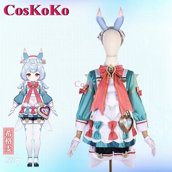 CosKoKo Sigewinne Cosplay Oyunu Genshin Imapct Kostüm Tatlı Güzel Elbise Cadılar Bayramı Karnaval Parti Rol Oynamak Giyim XS-XL Yeni