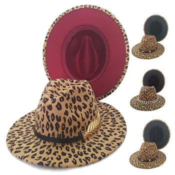 Yeni Şarap Kırmızı Fedoras Şapka Kadınlar İçin Unisex Kauçuk Tüy Bandı Panama Kilise Performans Kap kovboy şapkası Toptan гльпаченская