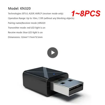 1 ~ 8 ADET 5.0 Verici Alıcı Mini Stereo AUX RCA USB 3.5 mm Jack TV PC İçin Araç Kiti Kablosuz Ses Adaptörü