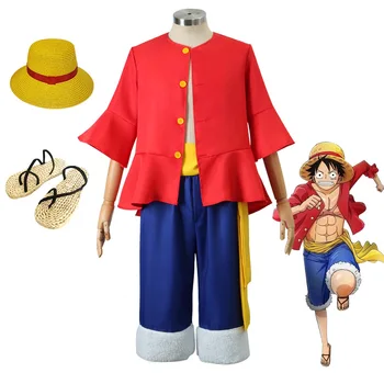 Cosplay anime kostüm Anime Jeremy ceket Kırmızı hasır şapka Cadılar Bayramı Karnaval kostüm yetişkin Çocuklar için