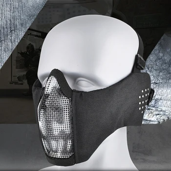 Taktik kulak koruyucu Tel Maske Açık Alan Maskesi Askeri Fan Ekipmanları Sürme Nefes Yarım Yüz Koruma Taktik Maske
