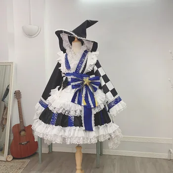 Oyun Touhou Projesi Gül Kirisame Marisa Cosplay Kostüm Anime Kadın Elbise Desteği Boyutu Özelleştirme Kostümleri Kızlar için 2023