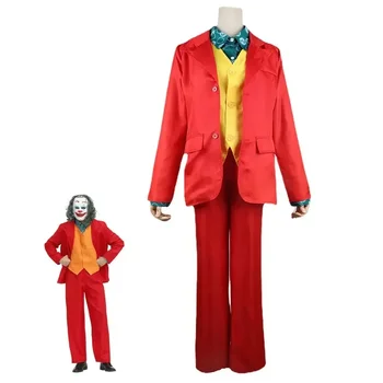 Film Joker Kostüm ÇÜNKÜ Yetişkinler için Uygun Cadılar Bayramı Partisi Karnaval Sahne Performansı Palyaço Cosplay Kostüm