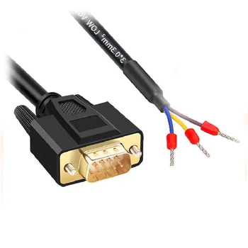 DB9 seri kablo, siyah erkek ve dişi RS232 bağlantı kablosu, 485 kablo, 38 pin, 9-pin, COM bağlantı noktası, 235 terminal kablosu, 3 çekirdekli