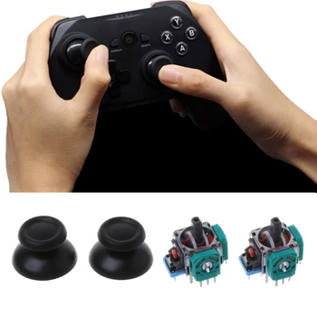 2 Adet Analog Thumb Joystick Onarım Parçaları Değiştirme için Denetleyici Modülü Thumb Çubuk Değiştirme 3D Analog Joystick