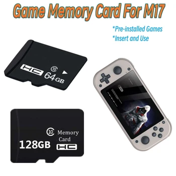 64GB 128GB Oyun Kartı İçin M17 Taşınabilir Oyun Konsolu TF Hafıza Kartı İle 30000 Ücretsiz Oyunlar Onarım Değiştirme