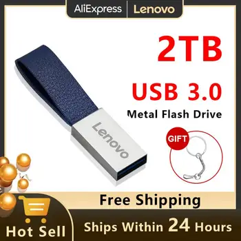 Lenovo USB Pendrive 2 TB usb flash sürücü USB 3.0 Yüksek Hızlı Kalem Sürücü Usb Sopa Hediye Ücretsiz kargo tablet telefon / Bilgisayar