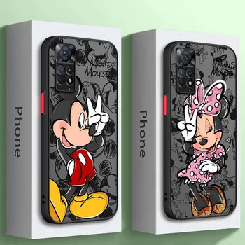Funda Zırh Disney Mickey Minnie Mouse Kapak Lüks Kılıf Xiaomi Redmi için Not 10 Pro 11S 12S 11T 9S 12 8 Pro 7 11 Pro 9 8T 10S