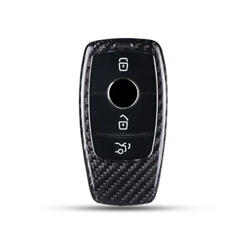 Gerçek Karbon Fiber Anahtar Kutu katlanır anahtar Kılıf Koruyucu Kabuk Tutucu Mercedes Benz AMG A R E R E R E R E R E R E R E R E R E R G Sınıfı GLK GLA W204 W251 W463