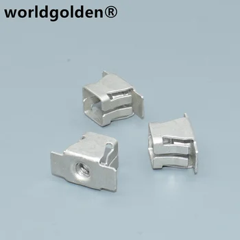 worldgolden 100 adet metal bağlantı elemanları Çinko Temizle Demir Klip GM 11518531 için