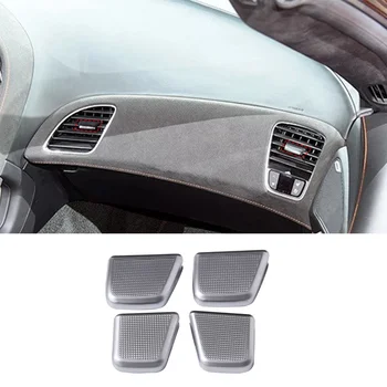2014-2019 Chevrolet Corvette C7 Z06 ABS gümüş araba styling araba klima hava çıkış ayar kolu kapağı otomobil parçaları