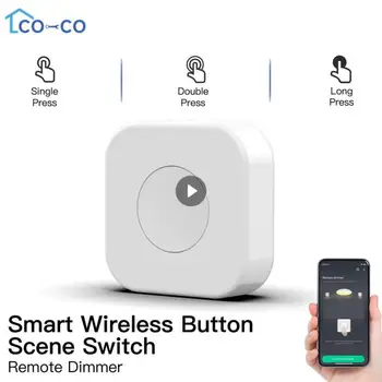 Tuya ZigBee Düğmesi Akıllı Sahne Anahtarı Kablosuz Mini Anahtarı Çoklu Sahne Bağlantı Tek Dokunuşla Kontrol Düğmesi Çalışır Zigbee Cihazları