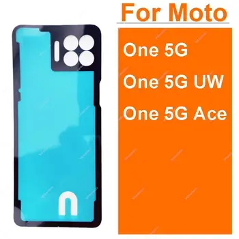 Arka Pil Konut Kapak Yapışkanlı Etiket Moto One 5G Ace UW XT2113-2 arka kapak Yapışkanlı Etiket Değiştirme Onarım Parçaları