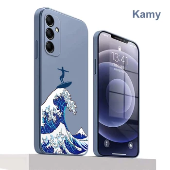 Sörf Sürme Desen Telefon Kılıfları Samsung Galaxy M62 M53 M42 M33 M14 M12 F62 F12 5G arka Kapak