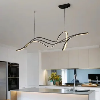 Modern Minimalist Led kolye ışıkları tasarım yemek odası Salon masa merkezi avizeler Lamparas ev dekor aydınlatma armatürü