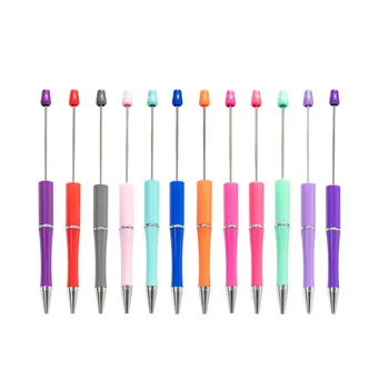 24 Adet Şeker Boncuklu Tükenmez Kalem Kalemler Hediye Yazma Okunabilir Kalemler Okunabilir Kalem DIY Hediye Öğrenci Ofis Malzemeleri için