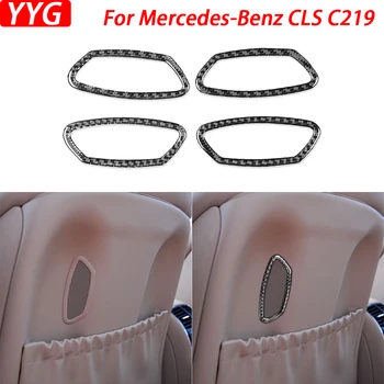 Mercedes-benz CLS için C219 04-09 Karbon Fiber Arka Koltuk Hava Çıkış Paneli ayar kapağı Araba İç Dekorasyon Aksesuarları Sticker