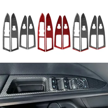4 Adet Araba Pencere Kaldırma Paneli Anahtarı Kapağı Dekoratif Trim Ford Mondeo 2018-2019 İçin Sadece Sol El Sürücü