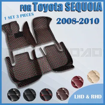 Araba paspaslar Toyota SEQUOİA için (Yedi Koltuk) 2008 2009 2010 Özel oto ayak Pedleri otomobil halı kapak