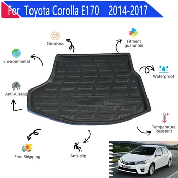 Araba Gövde Paspaslar Toyota Corolla Altis için E170 2014 2015 2016 2017 Araba Arka Kargo Pad Tepsi Gövde Pedleri 3D EVA Malzeme Aksesuarları