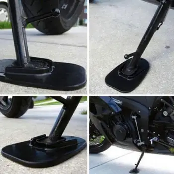 Dropshipping Evrensel Motosiklet kickstand pad desteği yumuşak zemin için açık park Siyah araç tutucu İpad ayarlanabilir stand