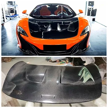 McLaren için 12C-MP 650S 2013 2014 2015 Yüksek Kaliteli Karbon Fiber Ön Motor Kaputu Havalandırma Koruyucu Splitter Kapağı