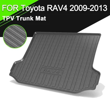 Araba Arka bagaj kapağı Mat TPV Su Geçirmez Kaymaz Kauçuk Kargo Karbon Fiber Desen Astar Aksesuarları Toyota RAV4 2009-2021