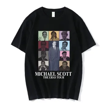 Michael Scott 2023 Eras Tur T Shirt Erkek kadın Harajuku hip hop Giysileri T Shirt Erkek Rahat %100 % Pamuk Tshirt Streetwear