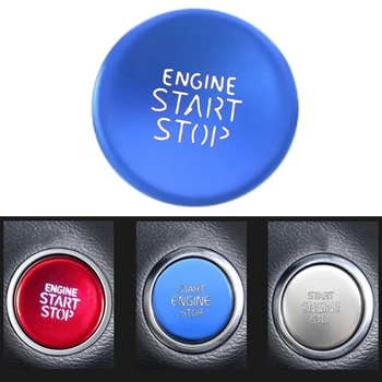 Araba Motoru Start-Stop Düğmesi Etiket Tek Anahtar Başlangıç Düğmesi Trim Sticker Hyundai Tucson Elantra 2021 2022 İçin