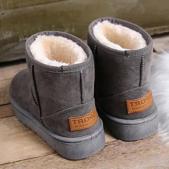 Marka kadın ayakkabısı Avustralya Botları Kış Ayakkabı Yuvarlak Ayak Düz Topuk Çizmeler-Kadın Moda Kar Düşük 2023 Bayanlar Ayak Bileği Pamuk
