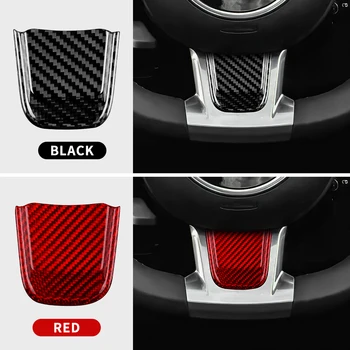 Gerçek Sert Karbon Fiber Sticker Fiat 500 Abarth 595 2020 2021 2022 2023 Kırmızı Siyah Araba Karbon Trim İç Aksesuarları