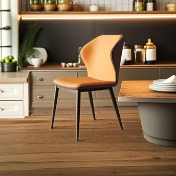 Mutfak Modern yemek sandalyeleri İskandinav Lüks Relax Tasarımcı Accent yemek sandalyeleri Otel Moveis Para Casa Orta Yüzyıl Mobilya HDH