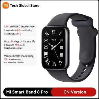 CN Sürüm Xiaomi Akıllı Bant 8 Pro NFC Bluetooth5.3 1.74